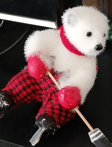 Polar Bear Hockey Player Figurine