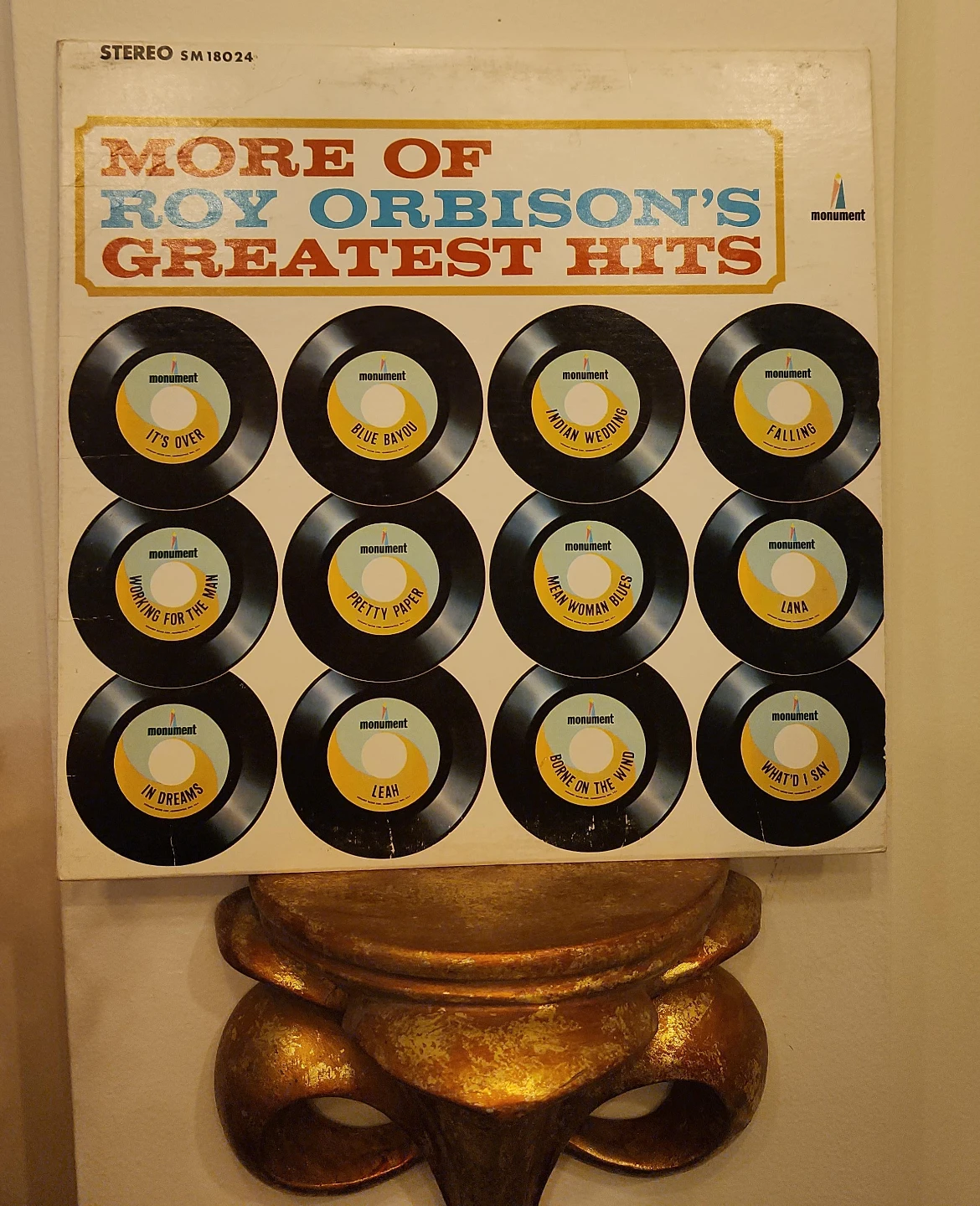 Roy Orbison's Greatest Hits Vinyl Record Album