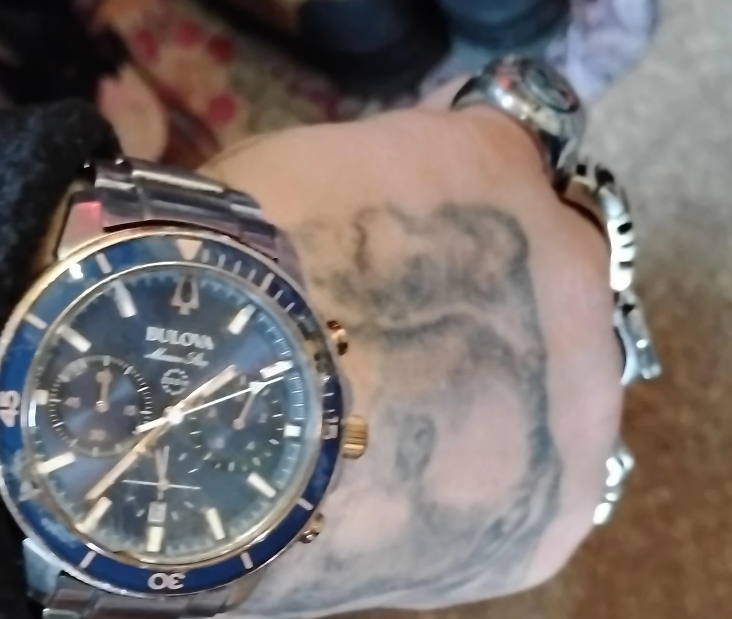 Bulova Marine Star Chronograph Blue Dial Watch