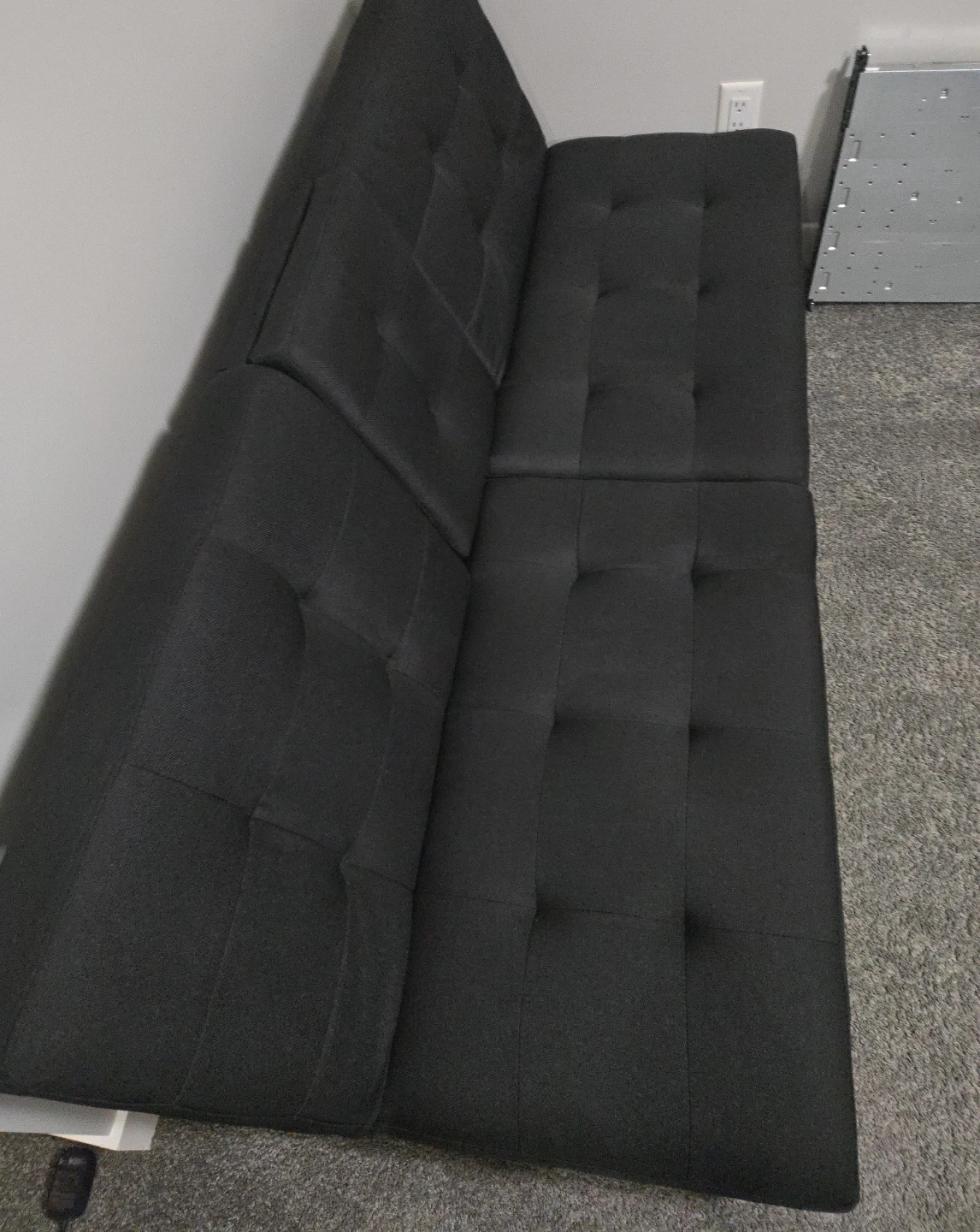 Dark Grey Tufted Sofa