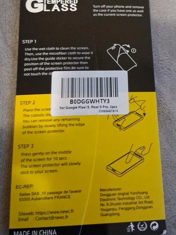 Tempered Glass Screen Protector for Google Pixel 9/9 Pro