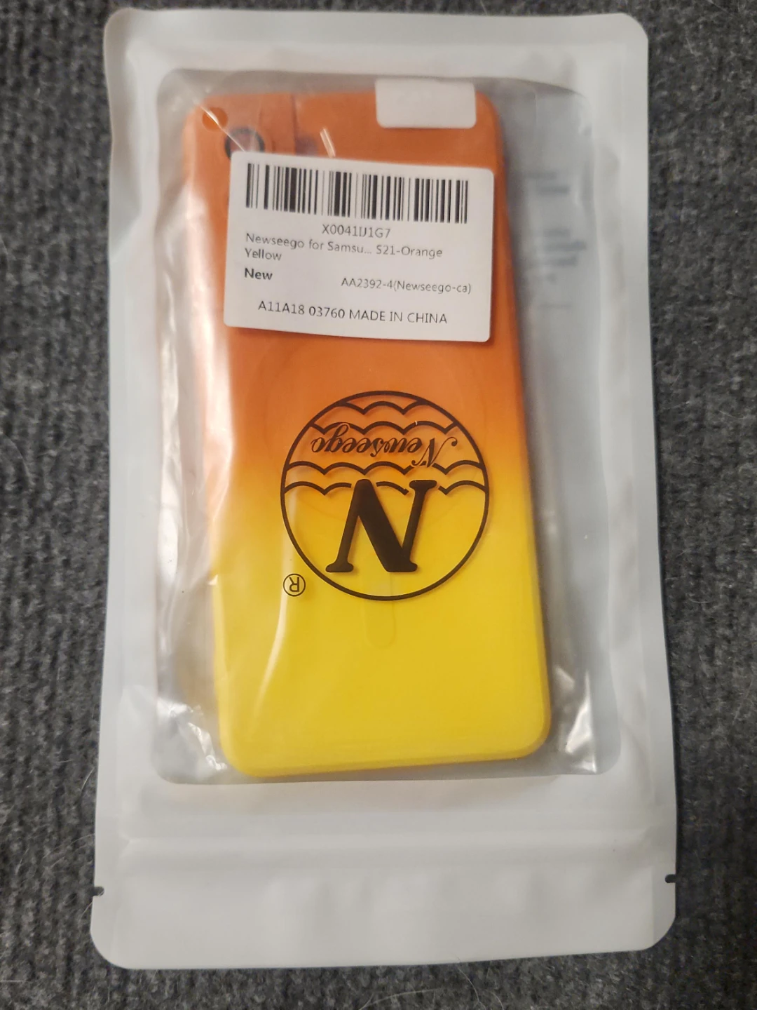 Newseego Fashion Case for Samsung S21 - Orange/Yellow