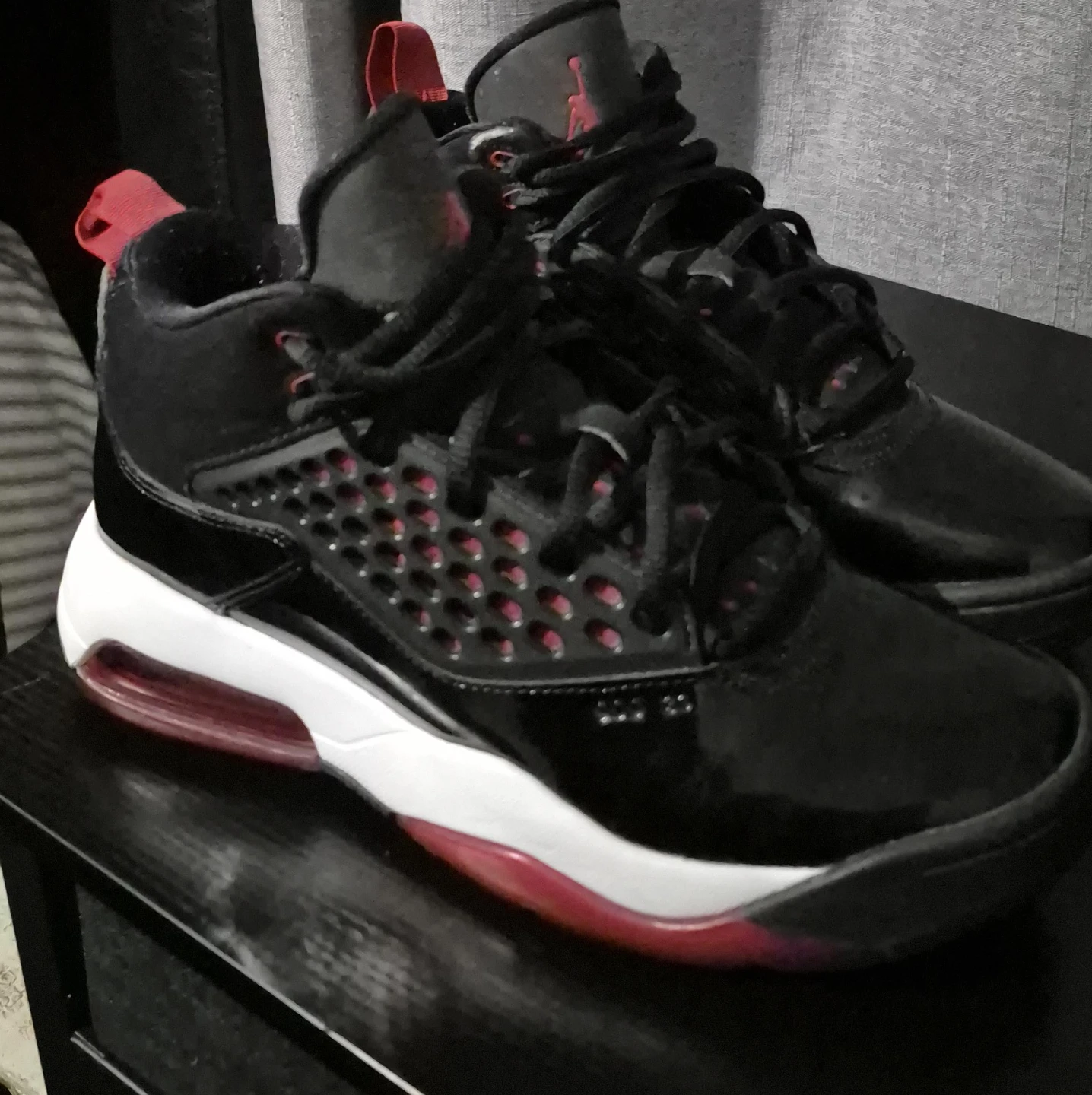 Jordan Max Air 200 Shoes Black Red White