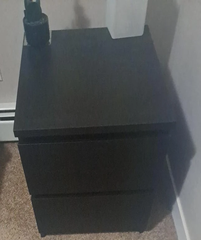 Black 3-Drawer Dresser
