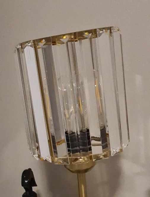 Gold and Crystal Table Lamp