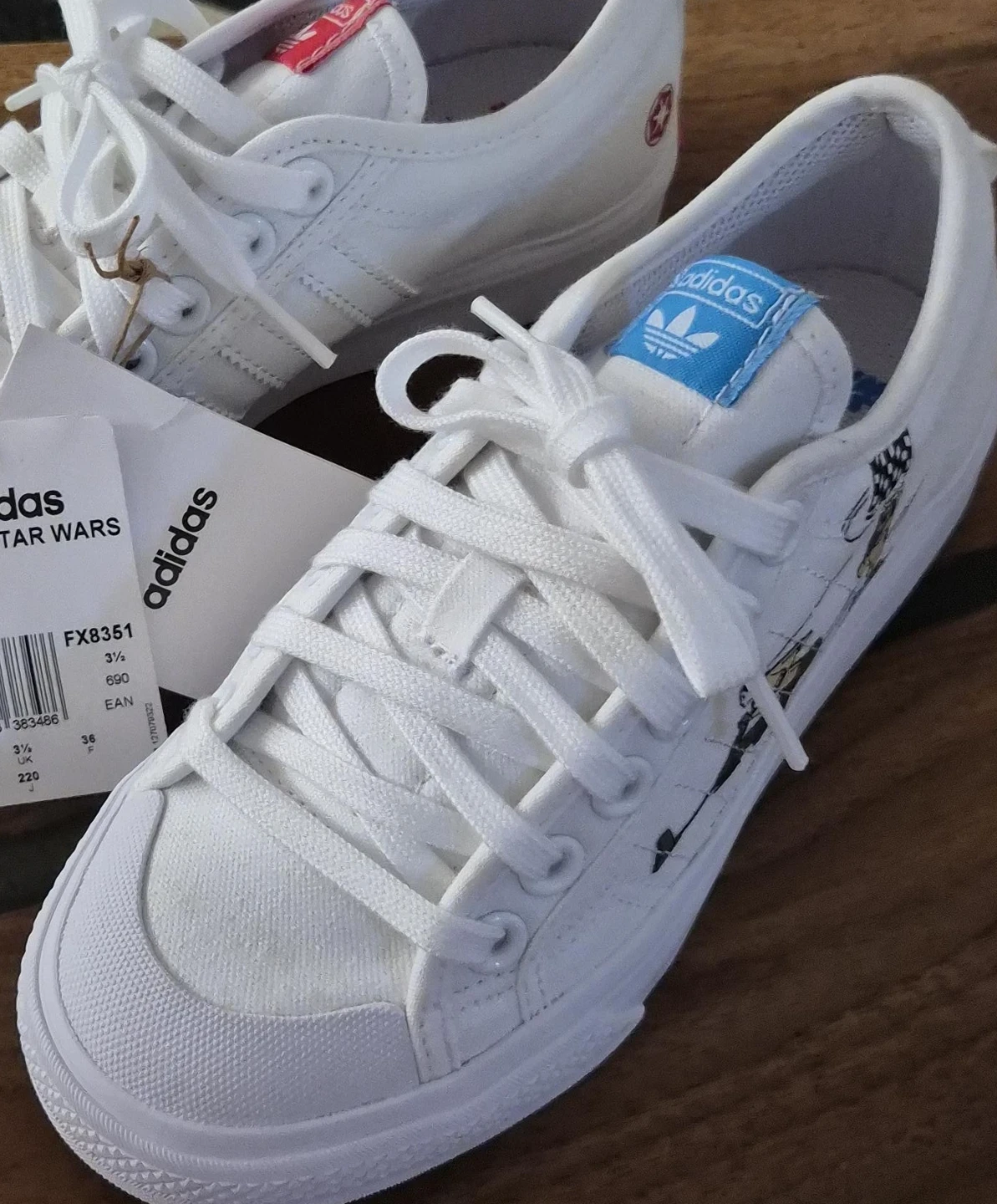 Adidas Nizza x Star Wars White Canvas Sneakers