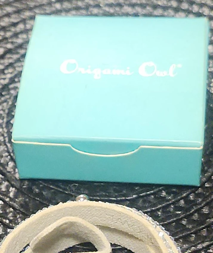Origami Owl Bracelet with Blue and Purple Crystals