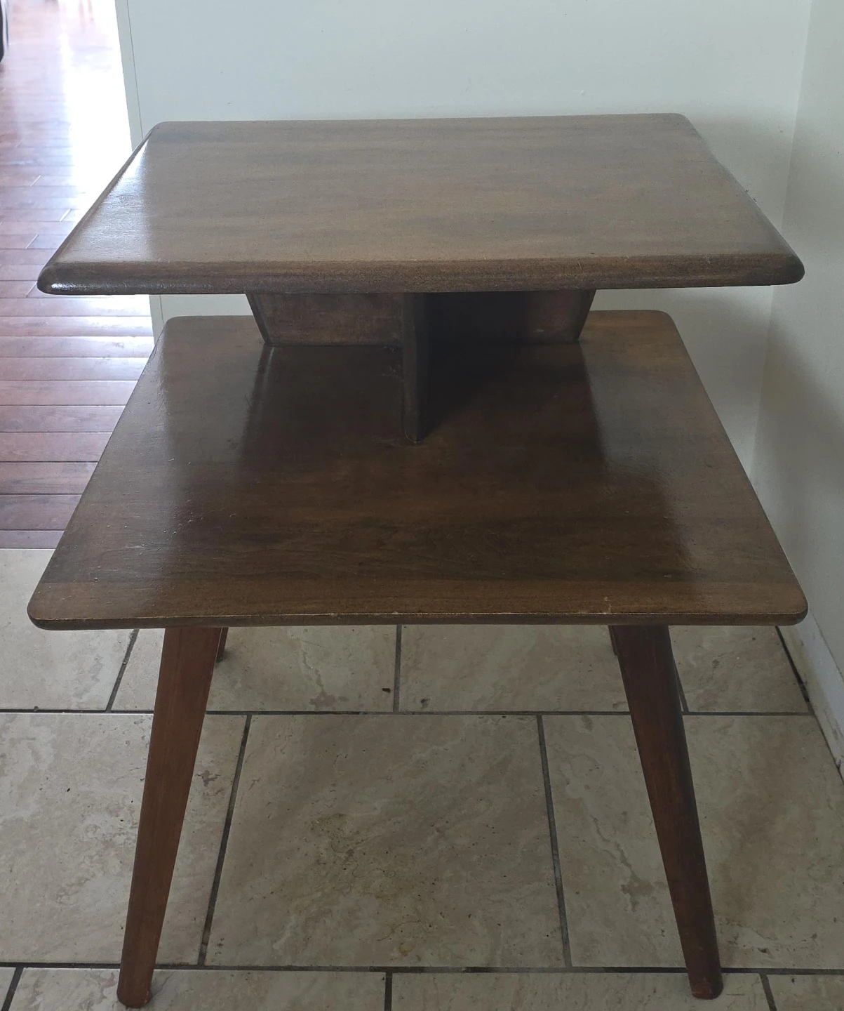 2-Tier Wood Side Table