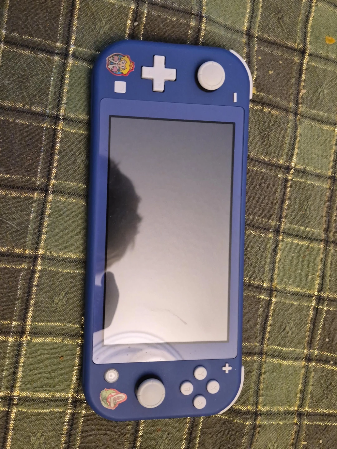 Nintendo Switch Lite (Blue) with Mario Stickers