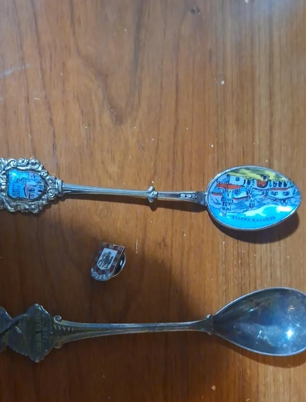 Collectible Souvenir Spoons Set and Dover pin - photo 3
