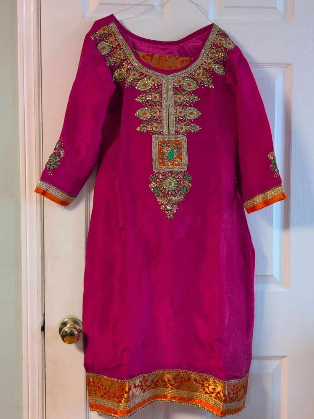 Pink Embellished full suit