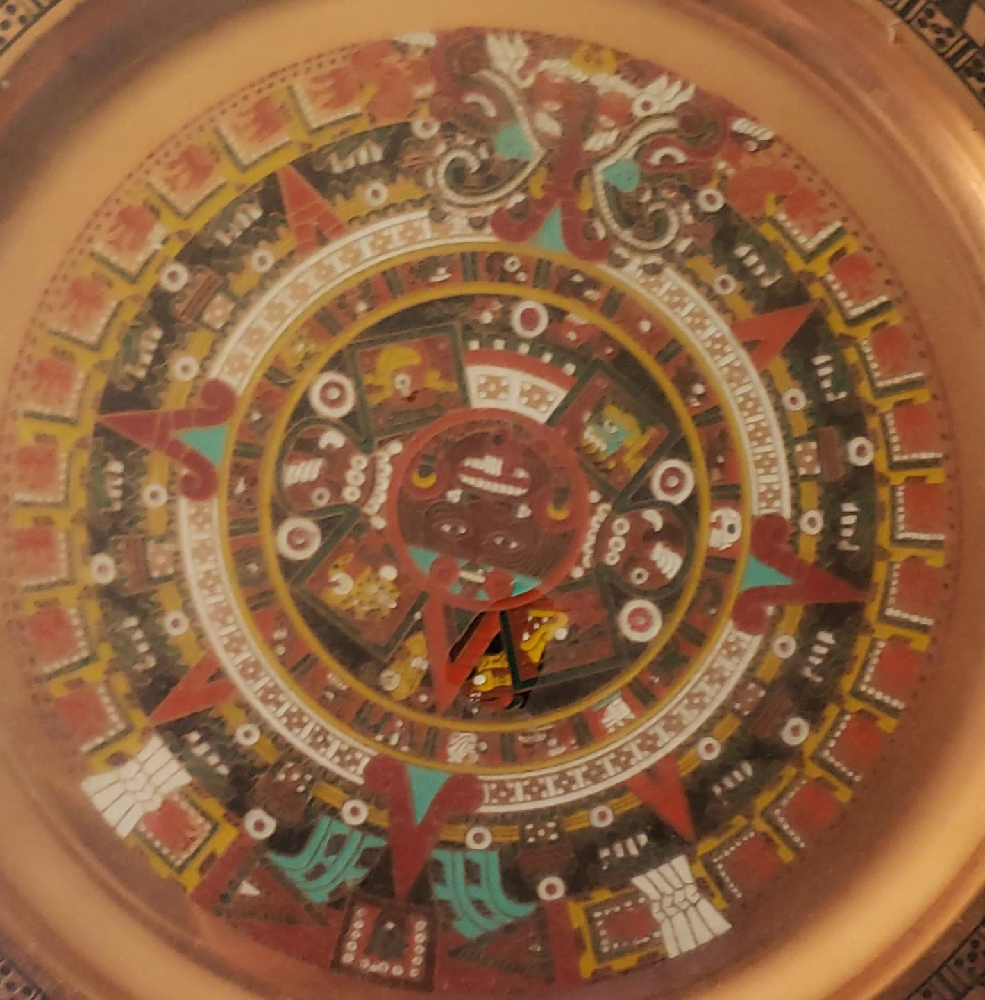 Decorative Aztec Calendar Plate