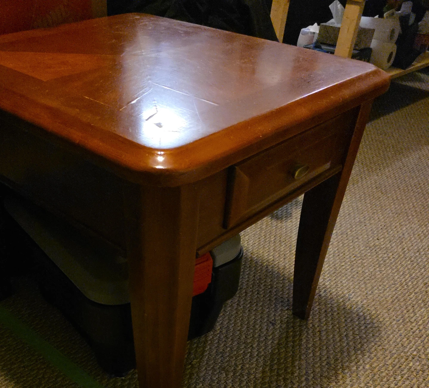Wooden Side Table with Drawer