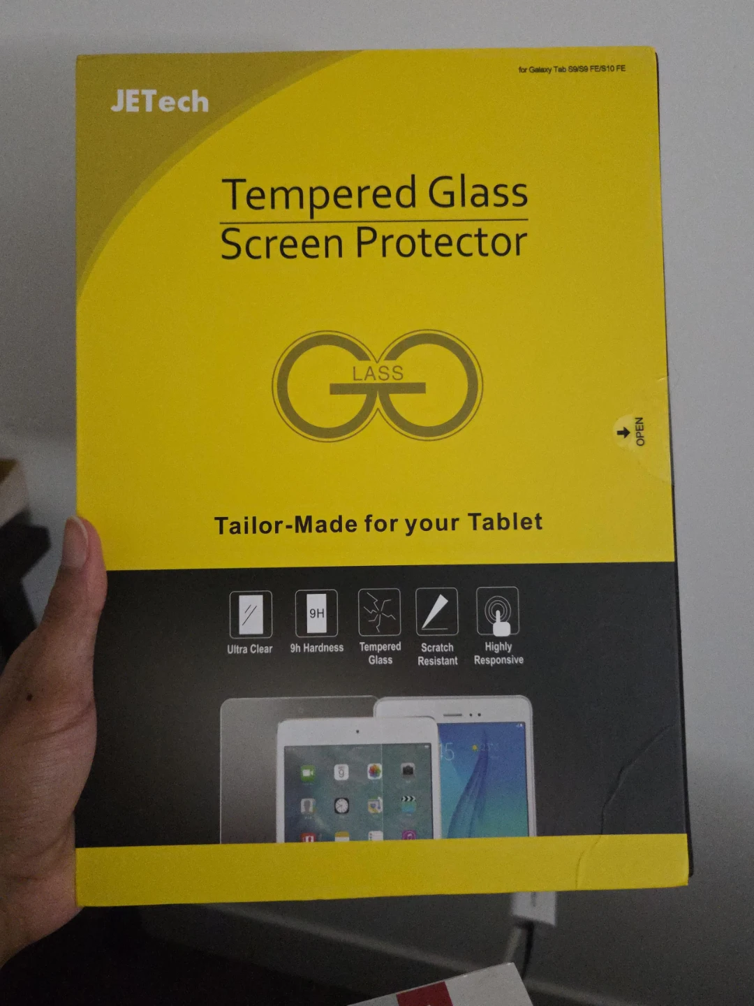 Tempered Glass Screen Protector for Galaxy Tab S9/S9 FE/S10 FE