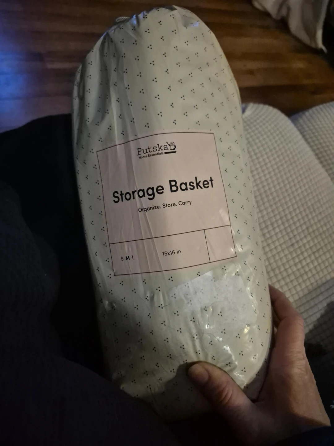 Putska Storage Basket 15x16 in blanket storage