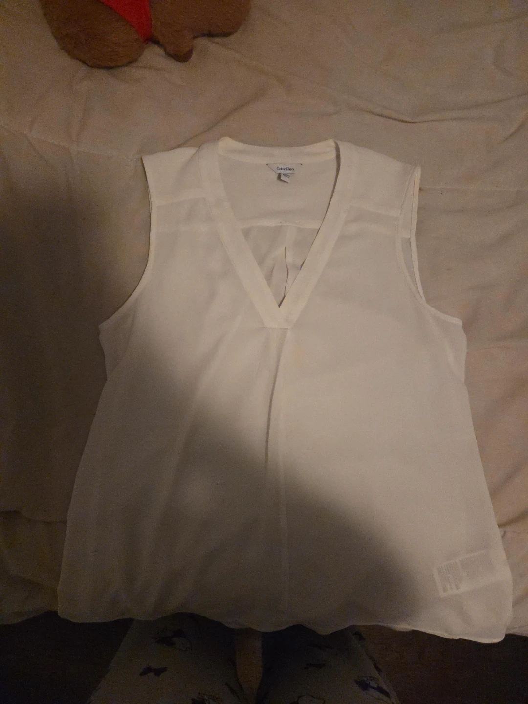 Calvin Klein Sleeveless V-Neck Blouse