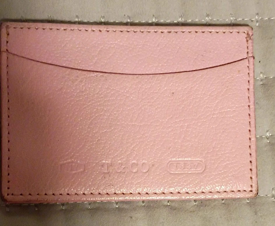 Tiffany & Co. Pink Leather Card Holder