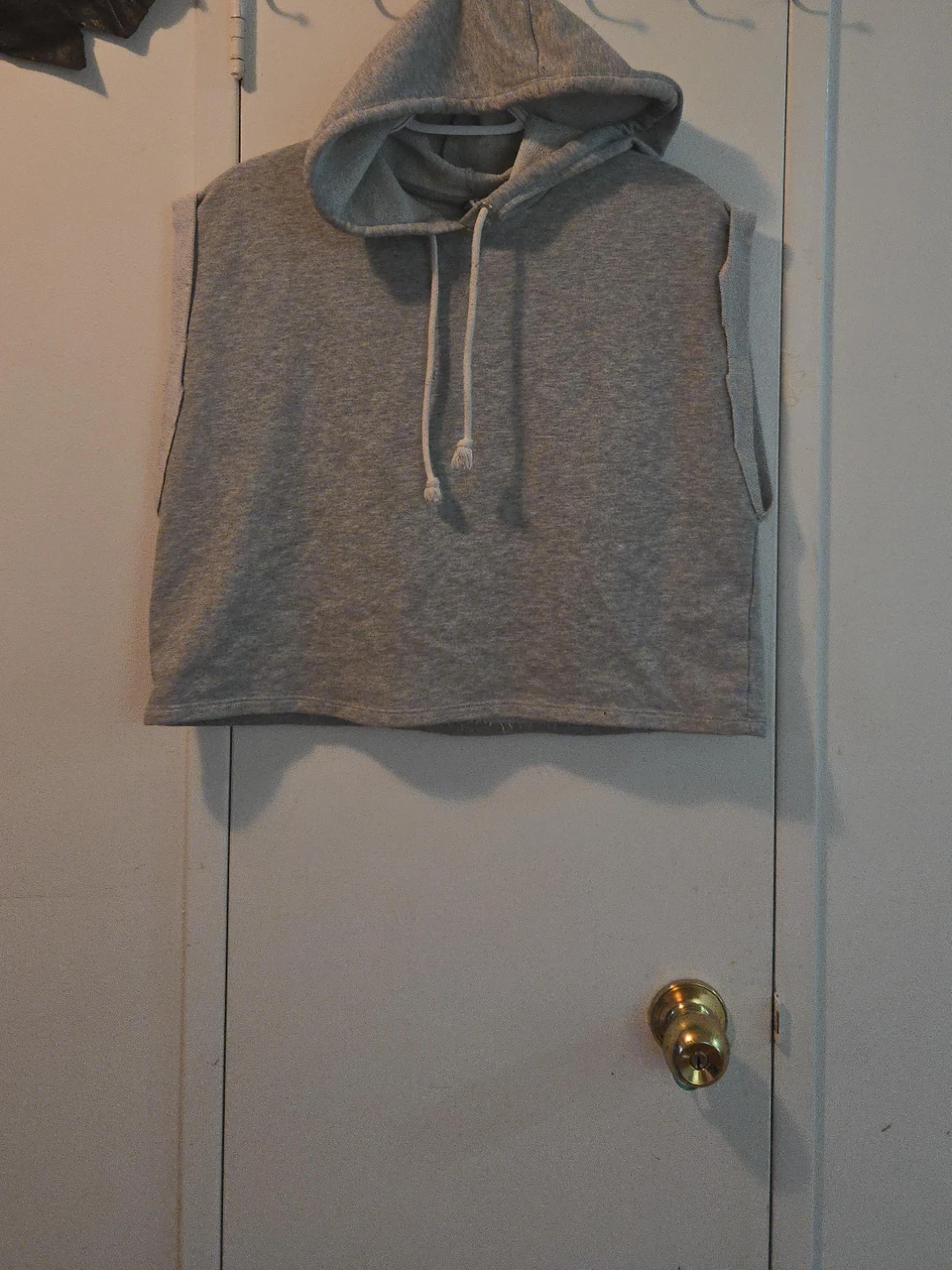 Grey Sleeveless Hoodie