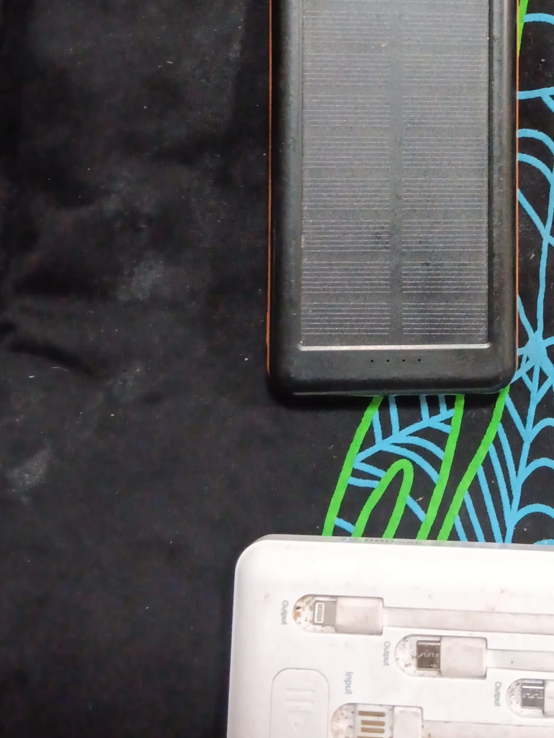 Solar Power Bank with Built-in Cables