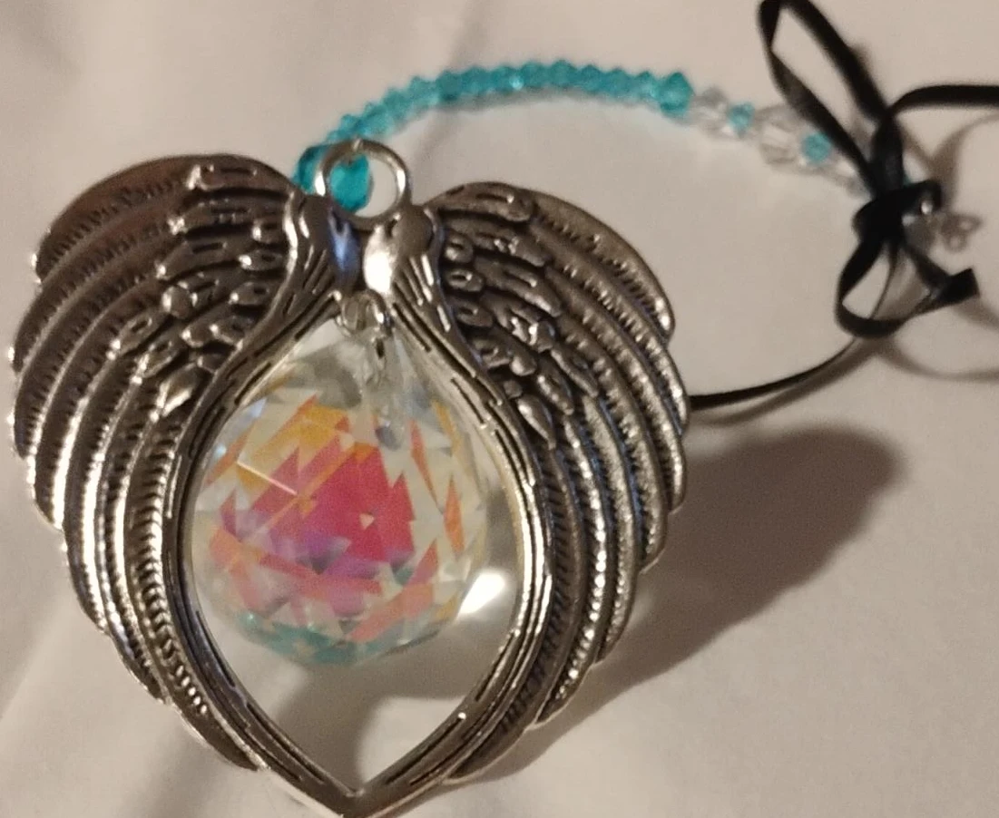 Angel Wing Crystal Ornament