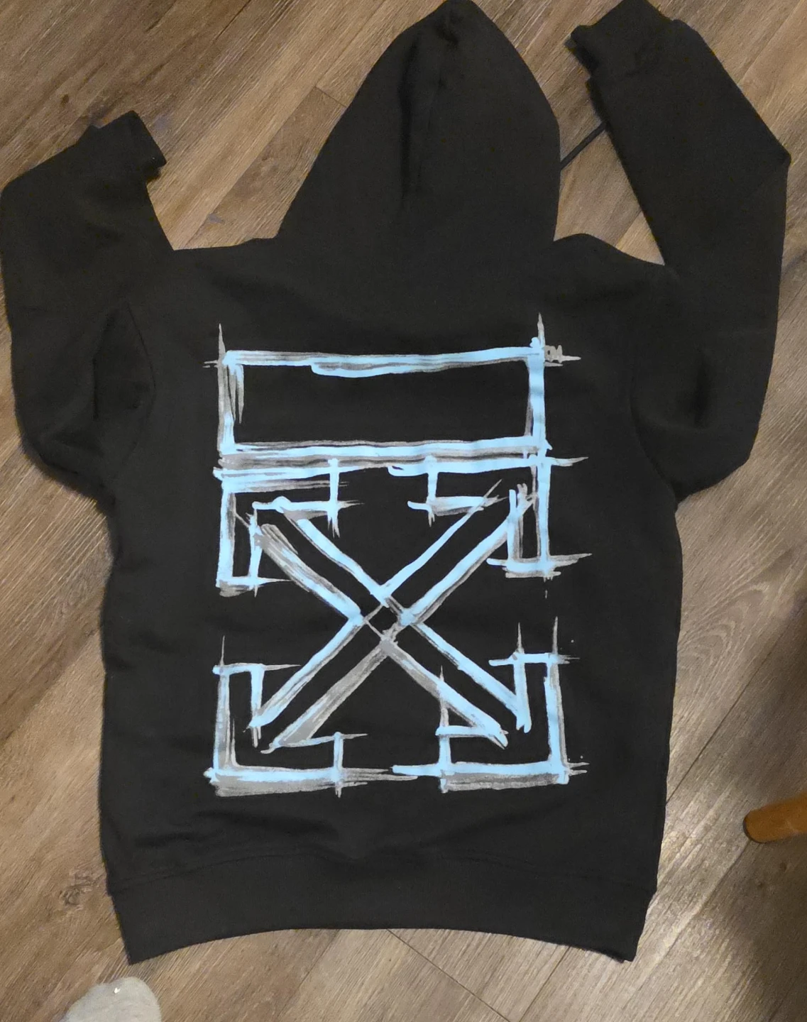 Off-White Black Hoodie with Arrow Graphic