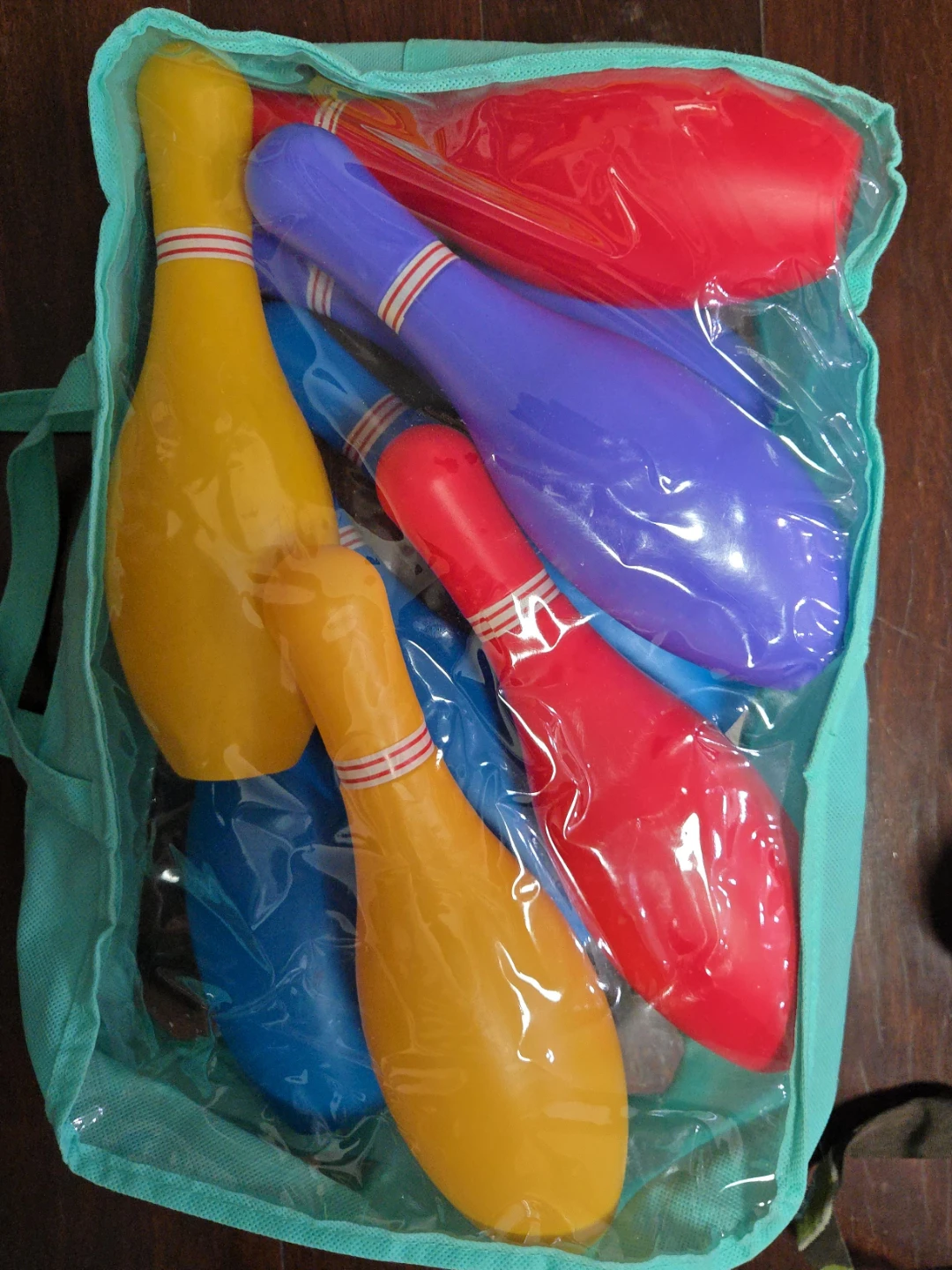 Toy Bowling Pins and Bag Set