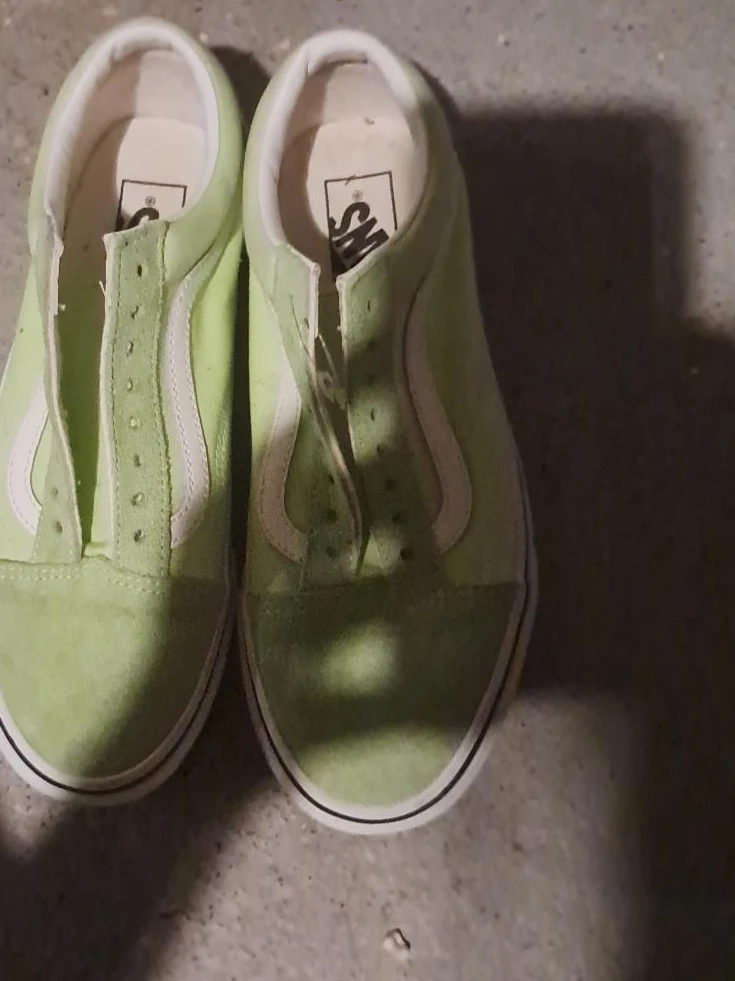 Vans Old Skool Lime Green Suede Sneakers