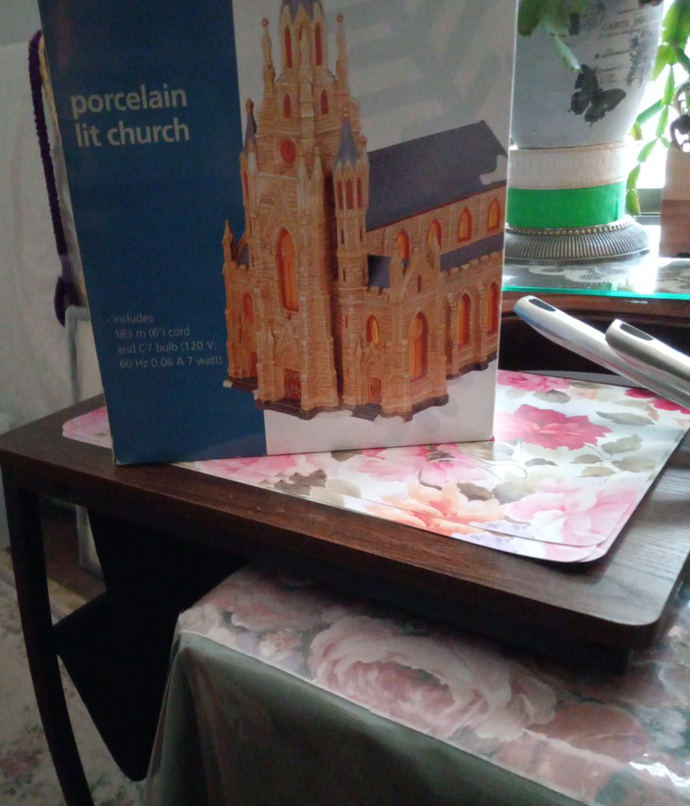 Life at Home Porcelain Lit Church