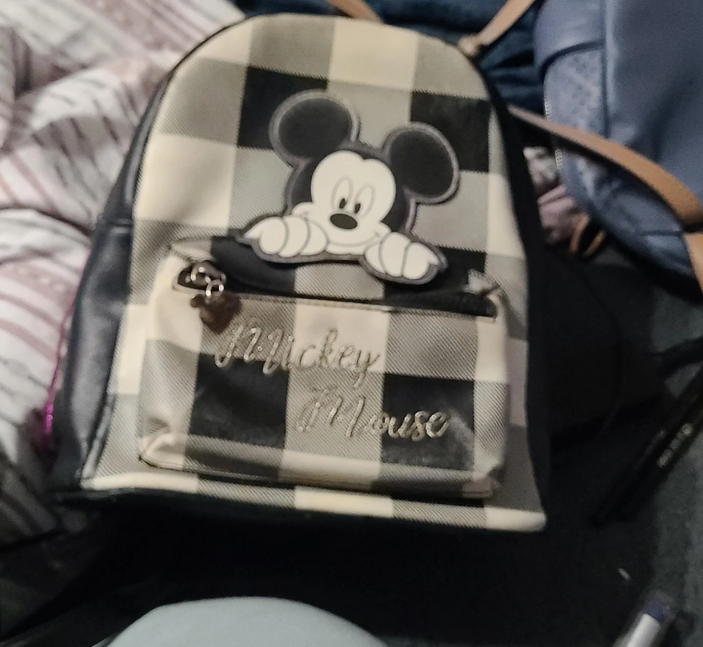 Mickey Mouse Plaid Mini Backpack