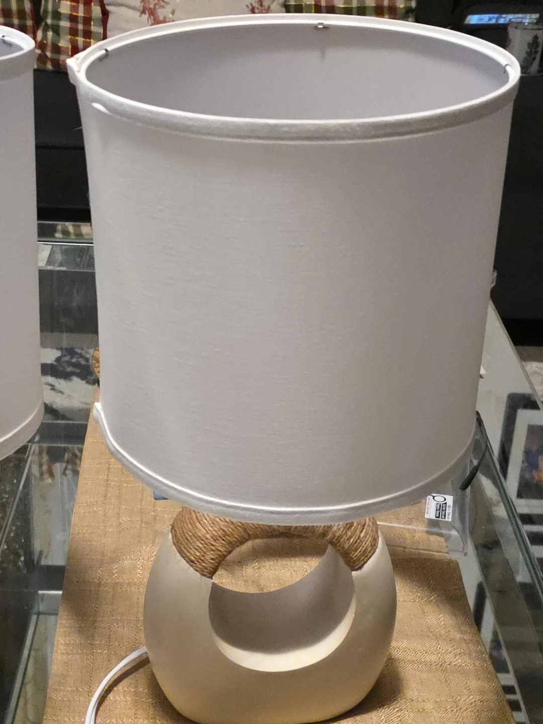 Table Lamp with Rope Accent Base