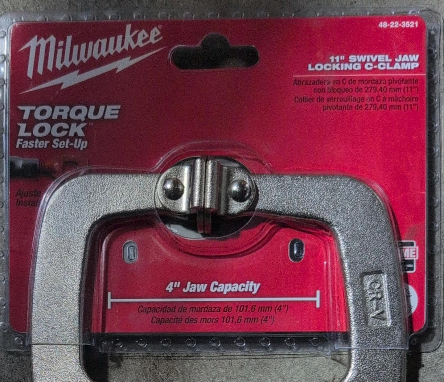 Milwaukee 11" Swivel Jaw Locking C-Clamp