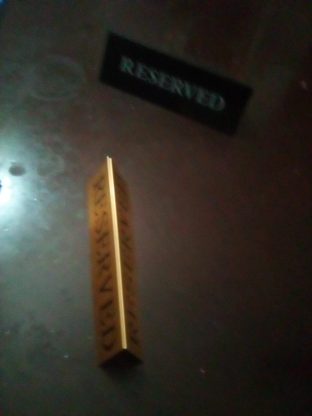 Metal "Reserved" Table Tent Sign