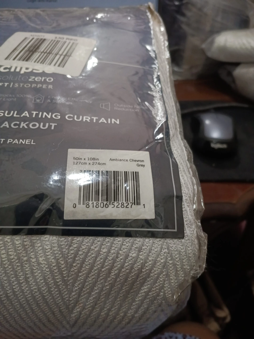 Eclipse Absolute Zero Draft Stopper Curtain Panel - Grey - photo 2