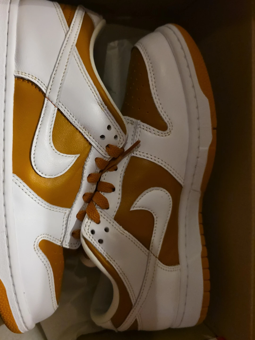 Nike Dunk Low QS "Dark Curry/White" Sneakers
