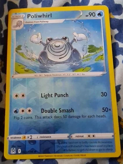 Pokemon Poliwhirl Card
