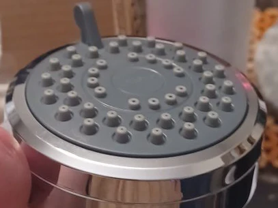 Chrome and Grey Shower Head