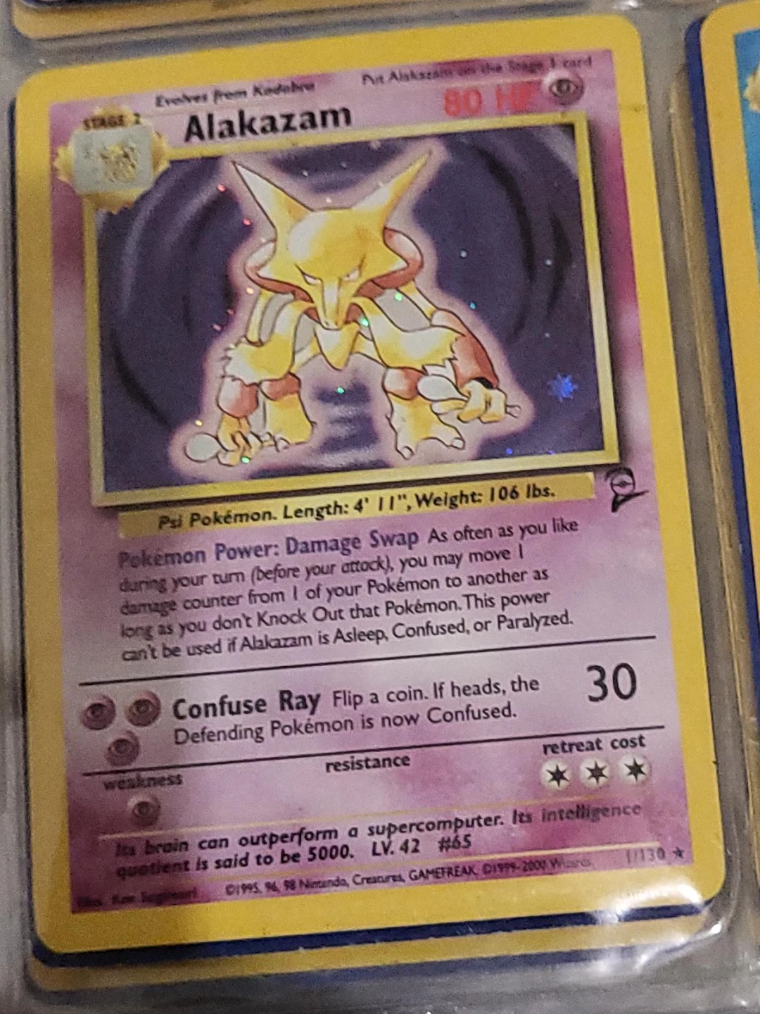 Pokemon Alakazam Trading Card
