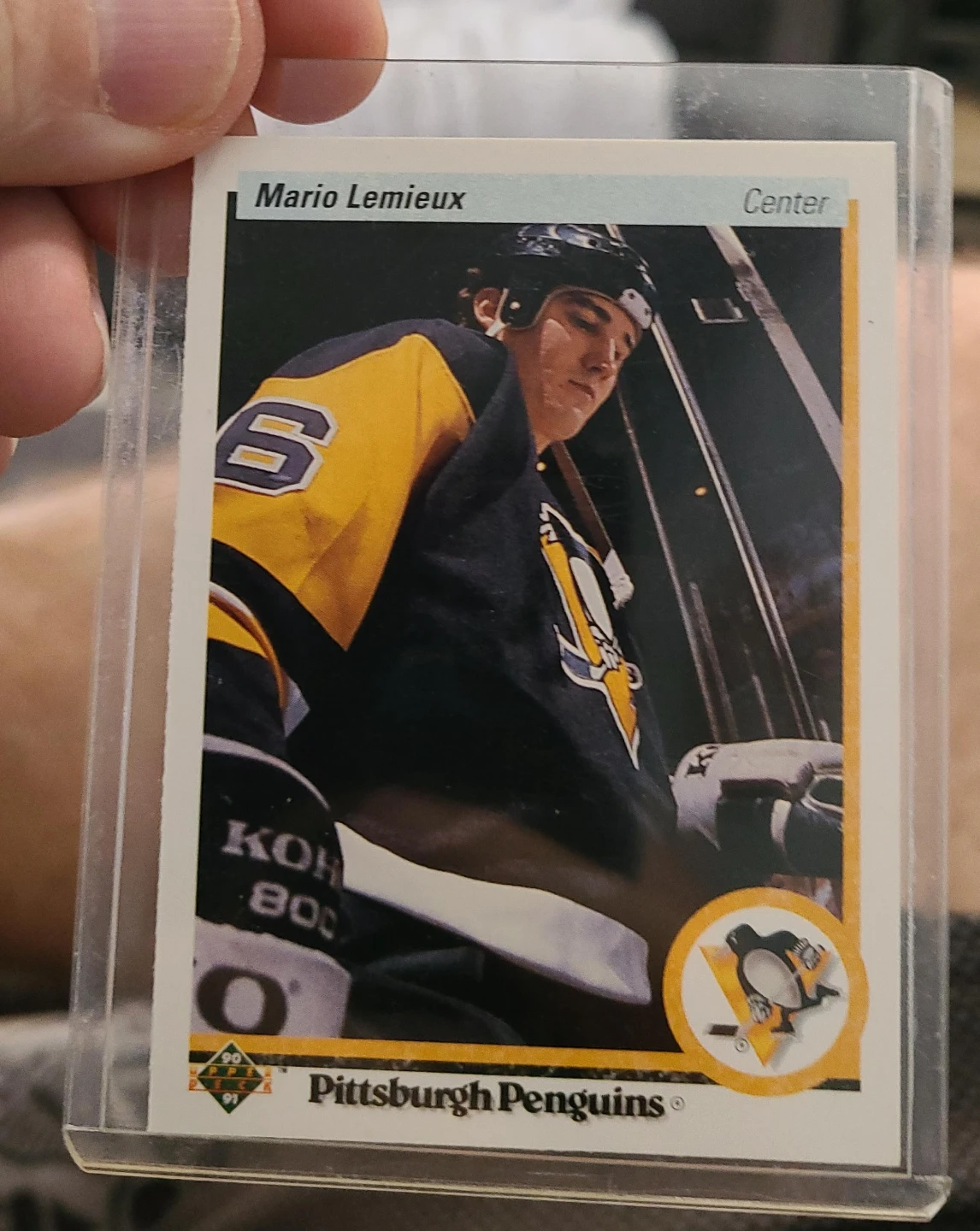 1990-91 Upper Deck Mario Lemieux Hockey Card