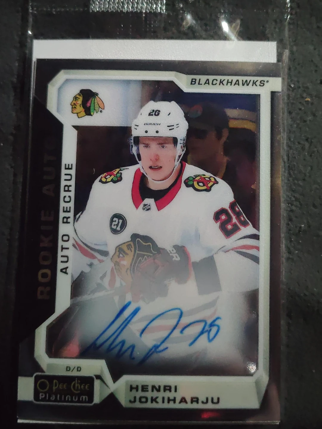 2020-21 Henri Jokiharju  Rookie Autographed Hockey Card