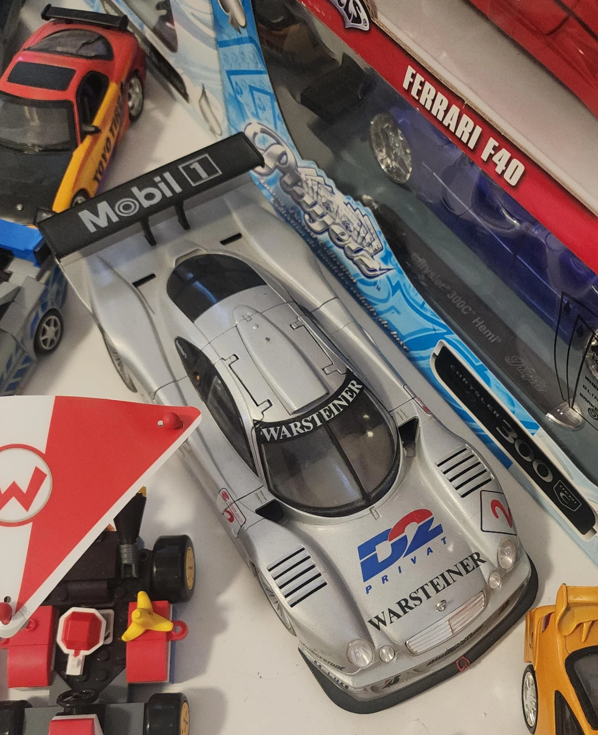 Silver Warsteiner Mercedes-Benz Race Car Model