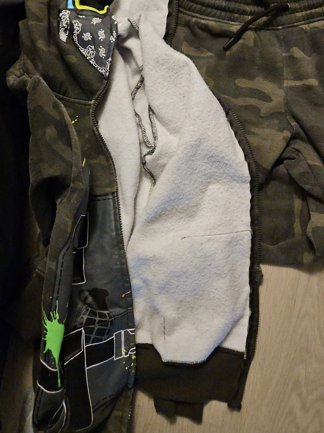 Kids Camouflage Sweatpants and Hoodie Set