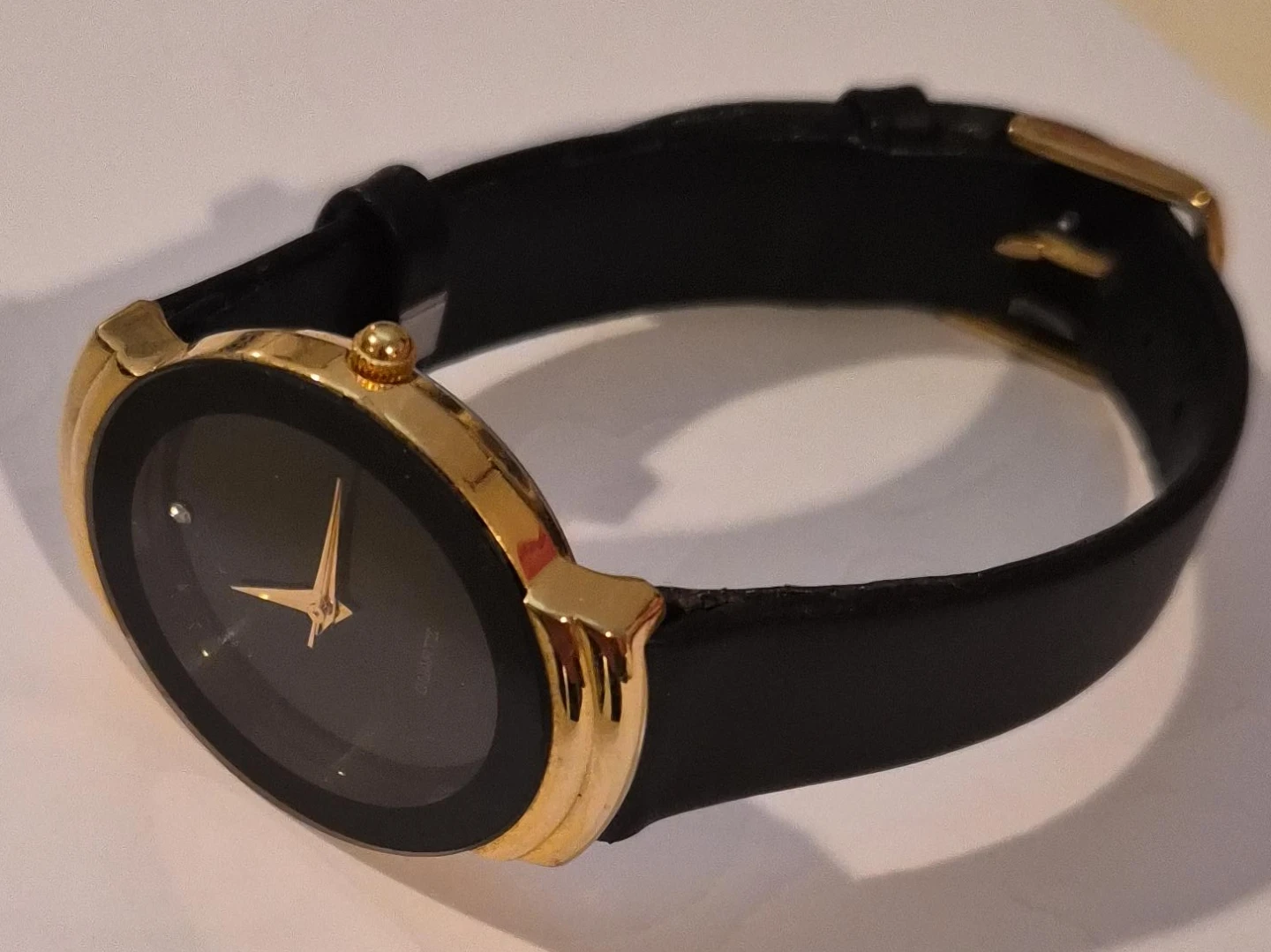 Gold Tone & Black Quartz Watch