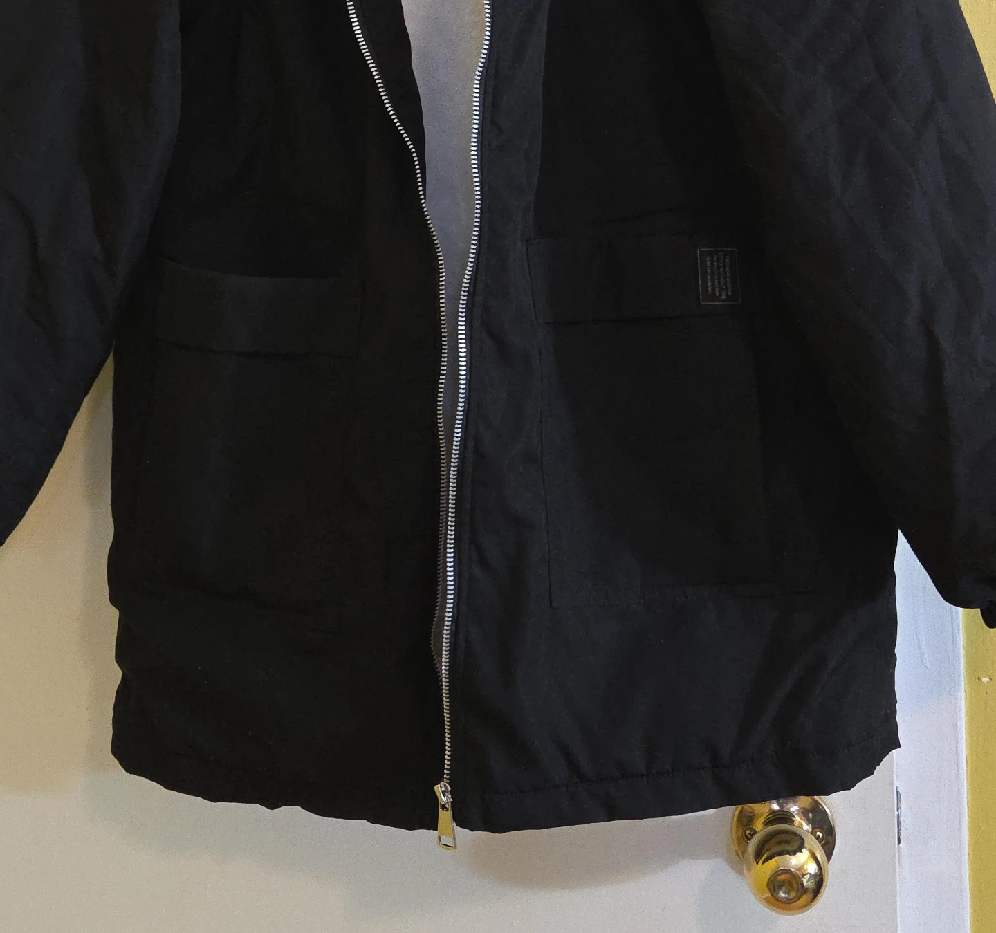 Black Hooded Winter Jacket