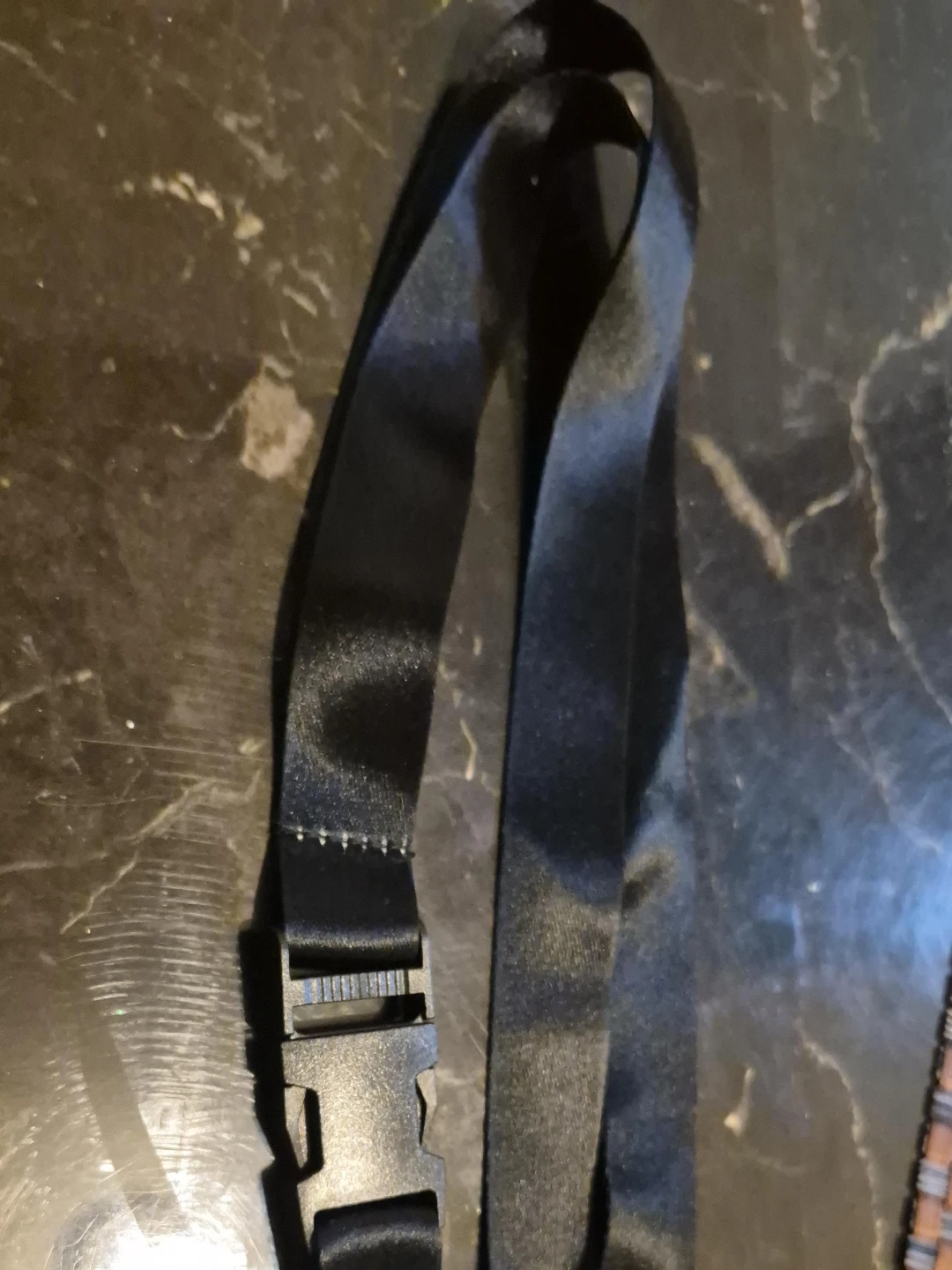 Black Lanyard with Buckle Clasp