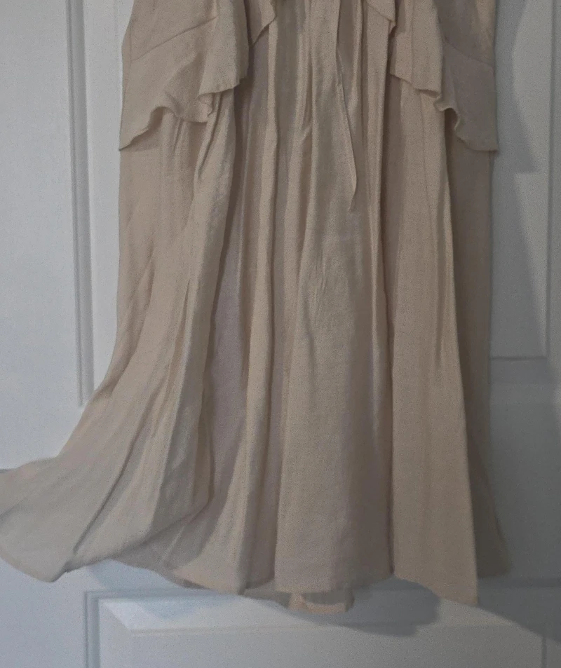 Beige Ruffle Dress