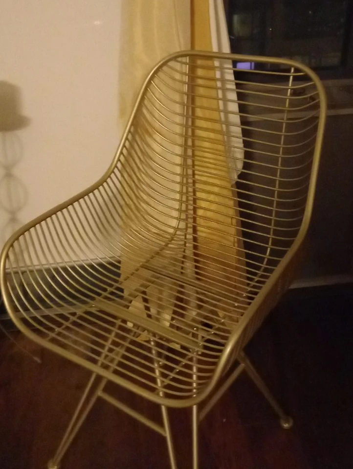 Gold Wire Lounge Chair