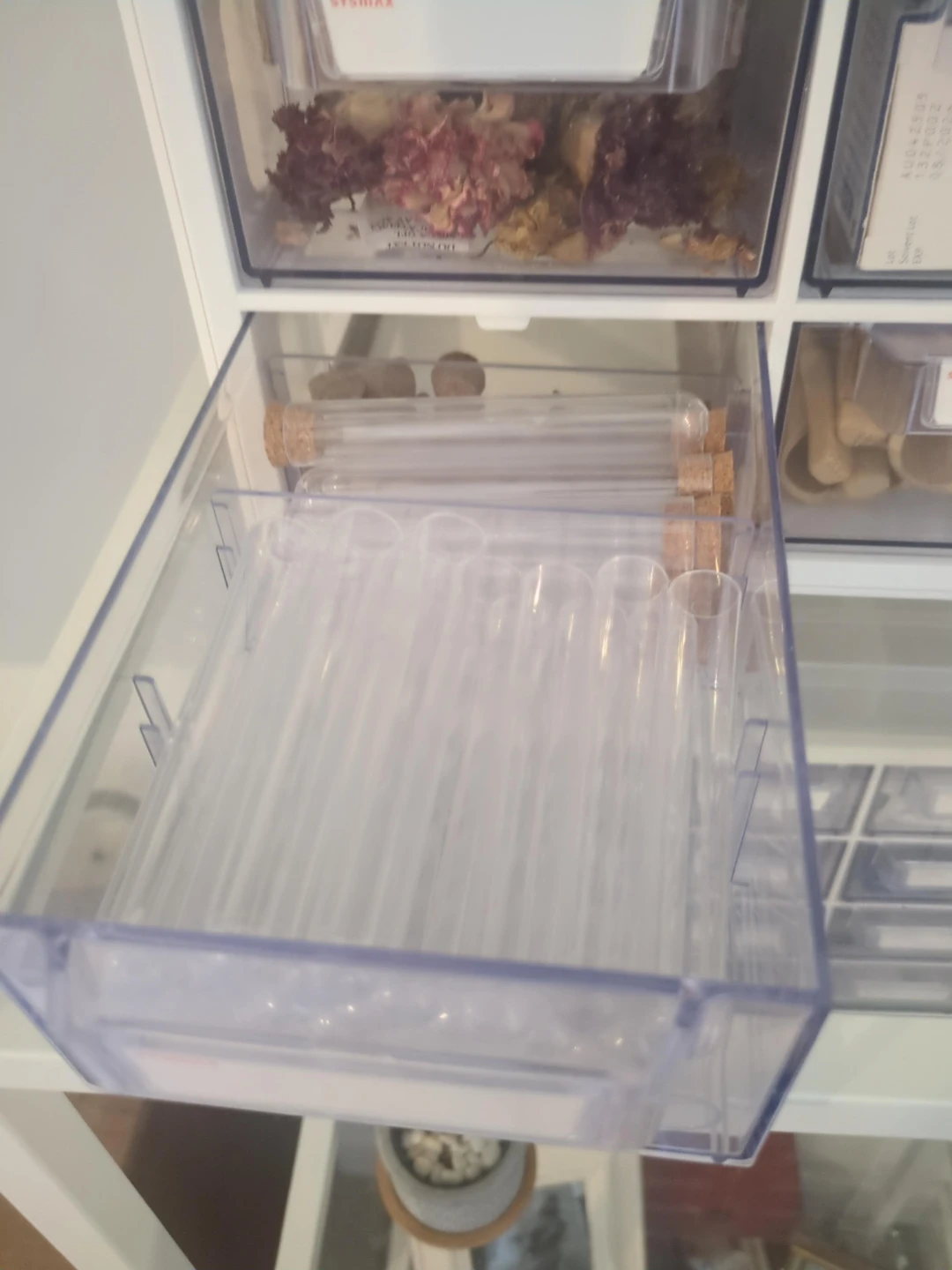 Plastic Test Tubes with Cork Stoppers