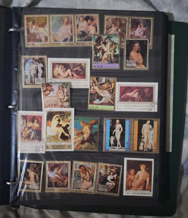 Assorted Vintage Postage Stamps - Art and Nudes