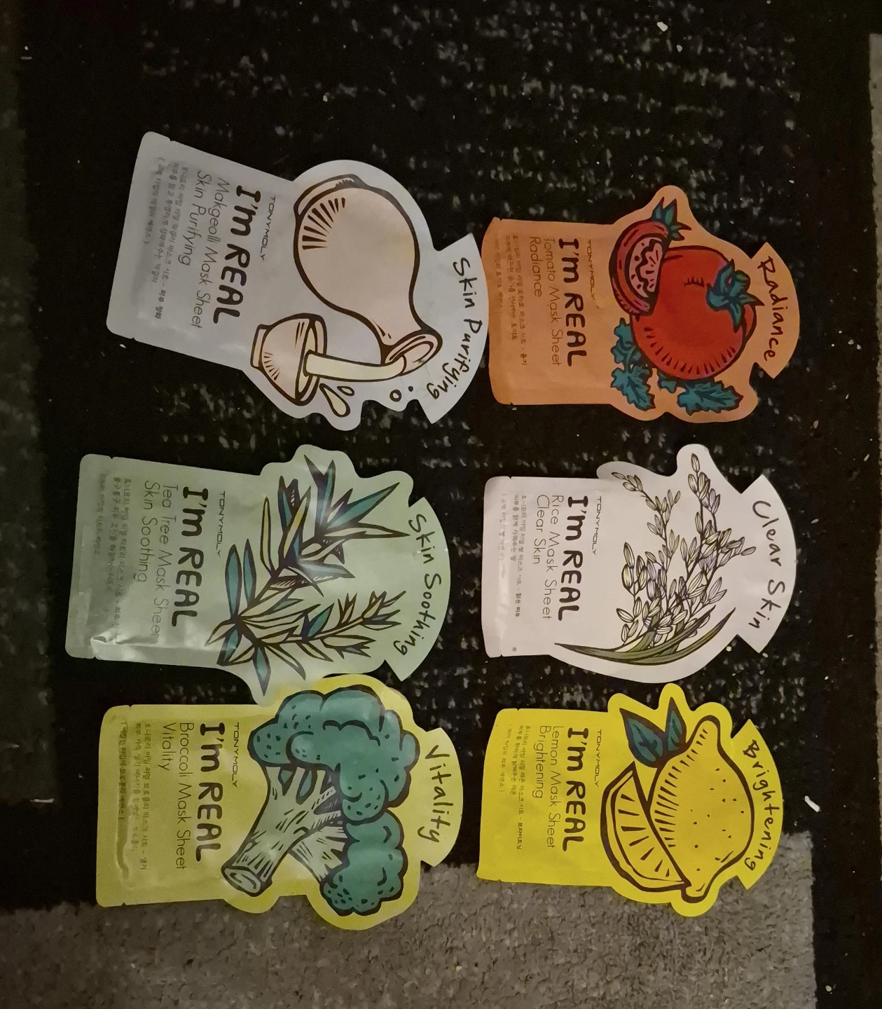 TONYMOLY I'M REAL Sheet Mask Bundle (6 Masks)