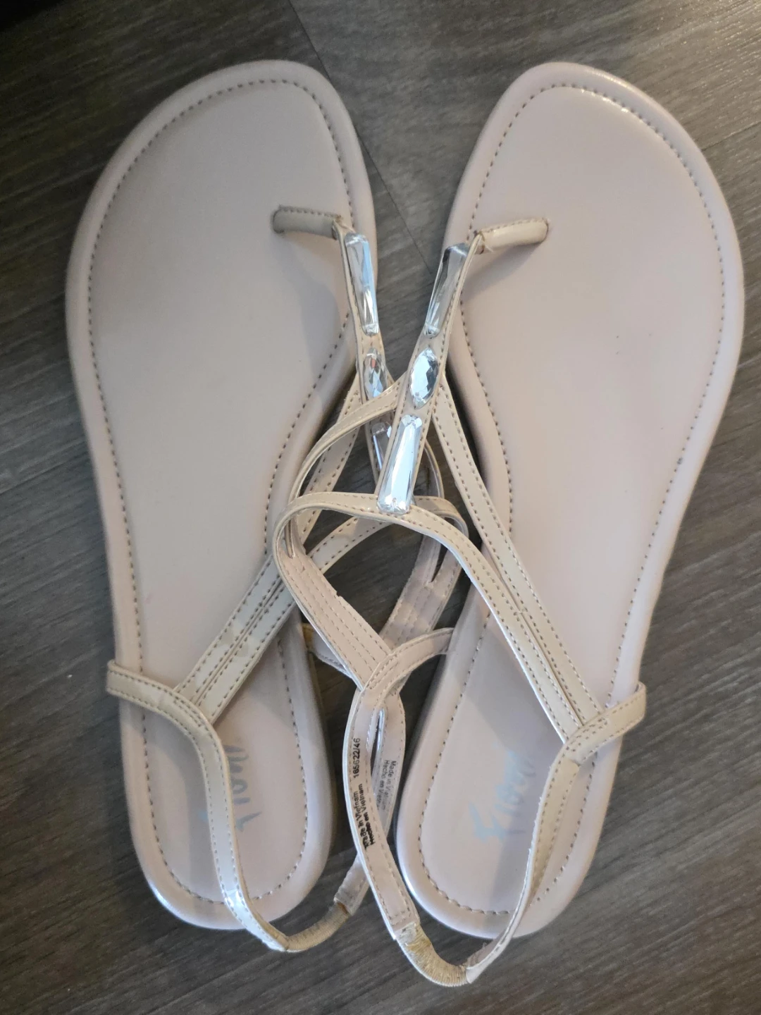 Journeys Embellished Thong Sandals Size 7